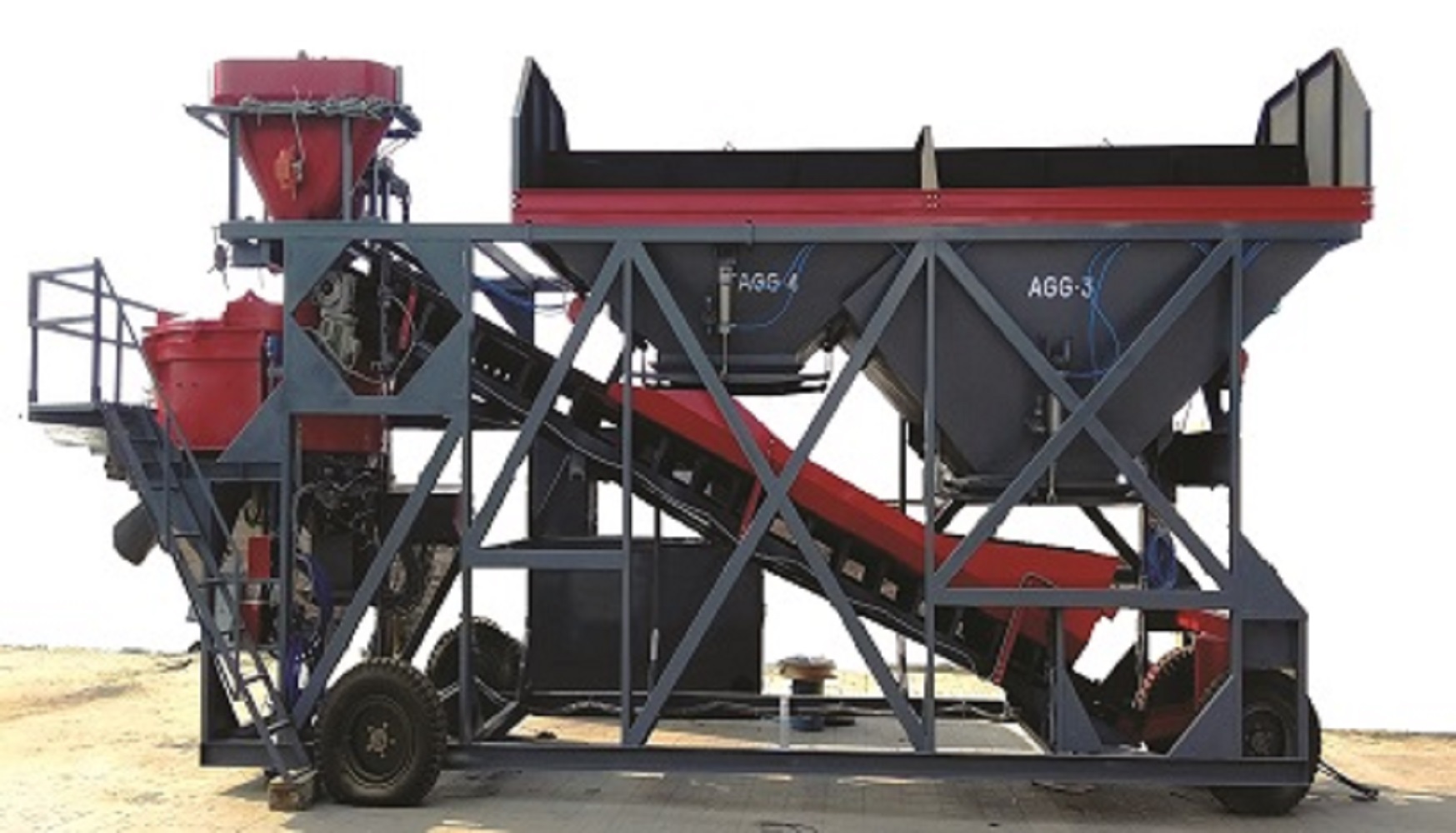 Electric Automatic Batching Plant (Reversible-pan) Construction