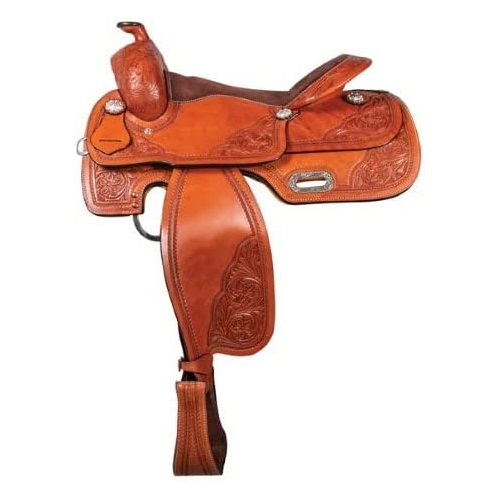 Handcrafted Leather Western Saddle - Different Sizes Available Rich Brown Color Weatherproof Design For Comfortable Horse Riding
