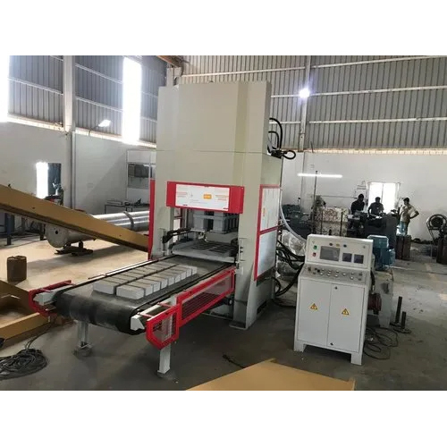 12 Brick Fly Ash Brick Making Machine - Fly Ash Material, Automatic Operation | Yellow And White Design, 220-440 Volt Voltage, Durable Performance