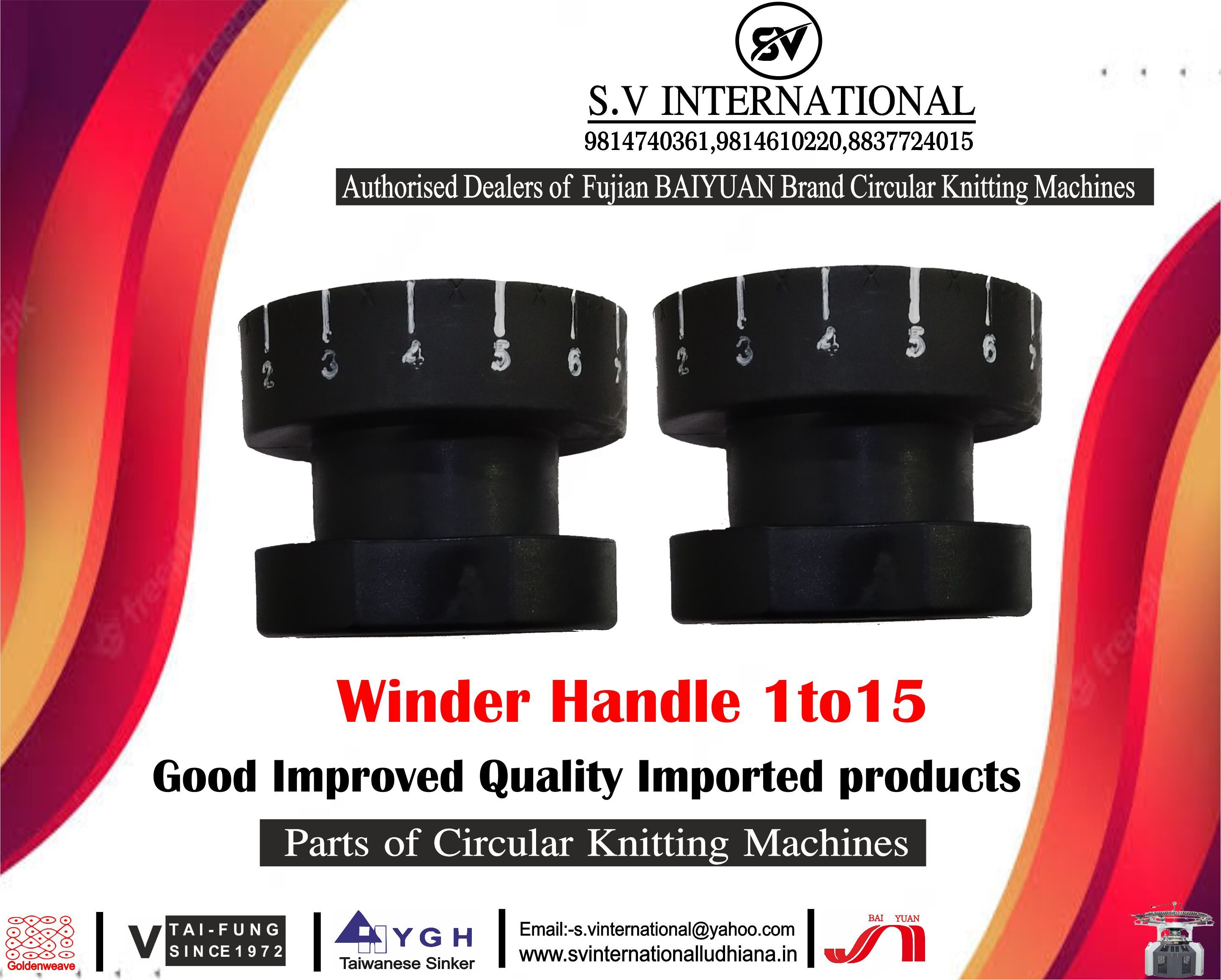 Winder Handle 1to15 - Plastic, 25mm Diameter, 20mm Height, Matte Finish | 1 To 15 Range, Durable Design, Easy Operation, Precise Winding, Reliable Performance