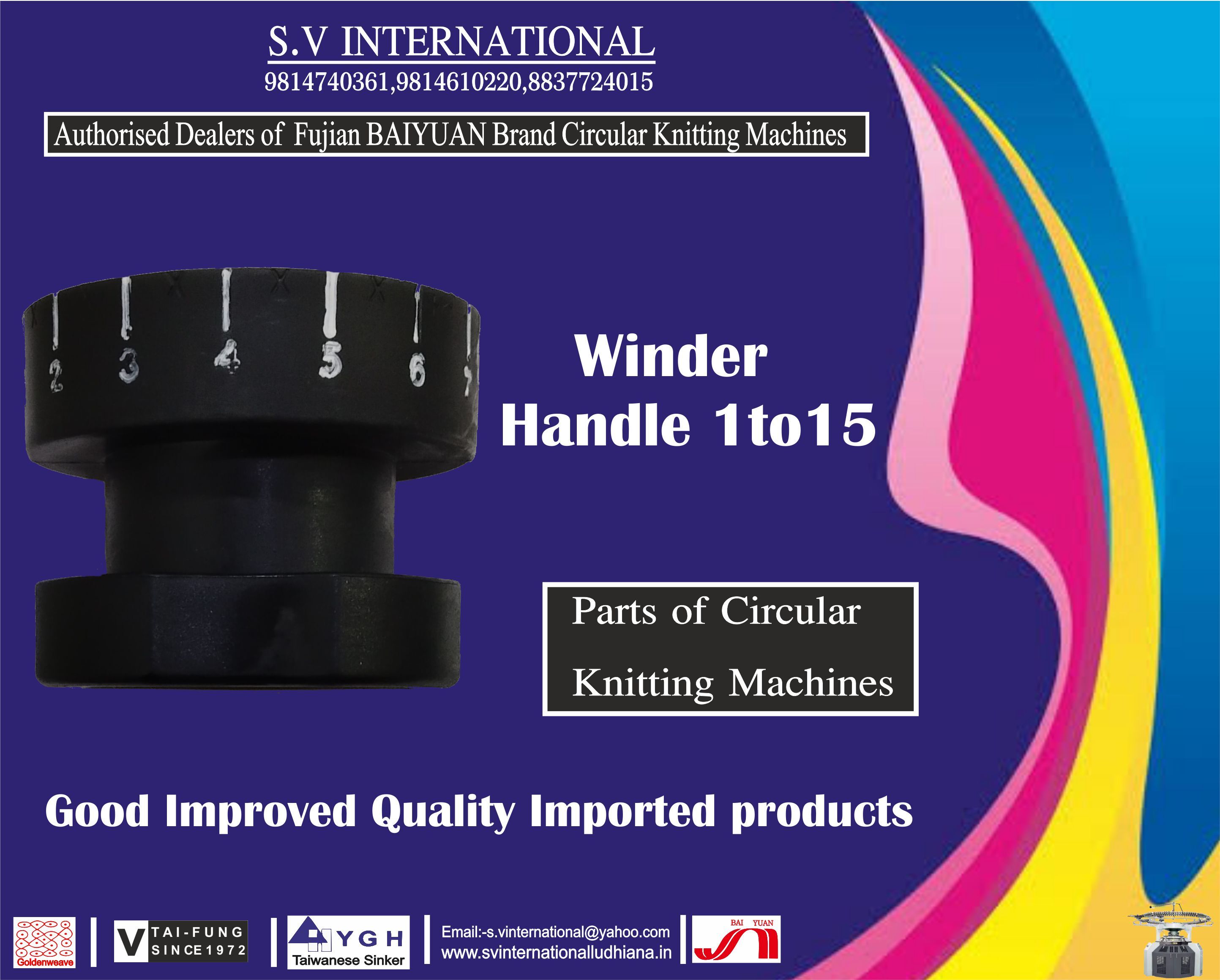 Winder Handle 1to15 - Plastic, 25mm Diameter, 20mm Height, Matte Finish | 1 To 15 Range, Durable Design, Easy Operation, Precise Winding, Reliable Performance