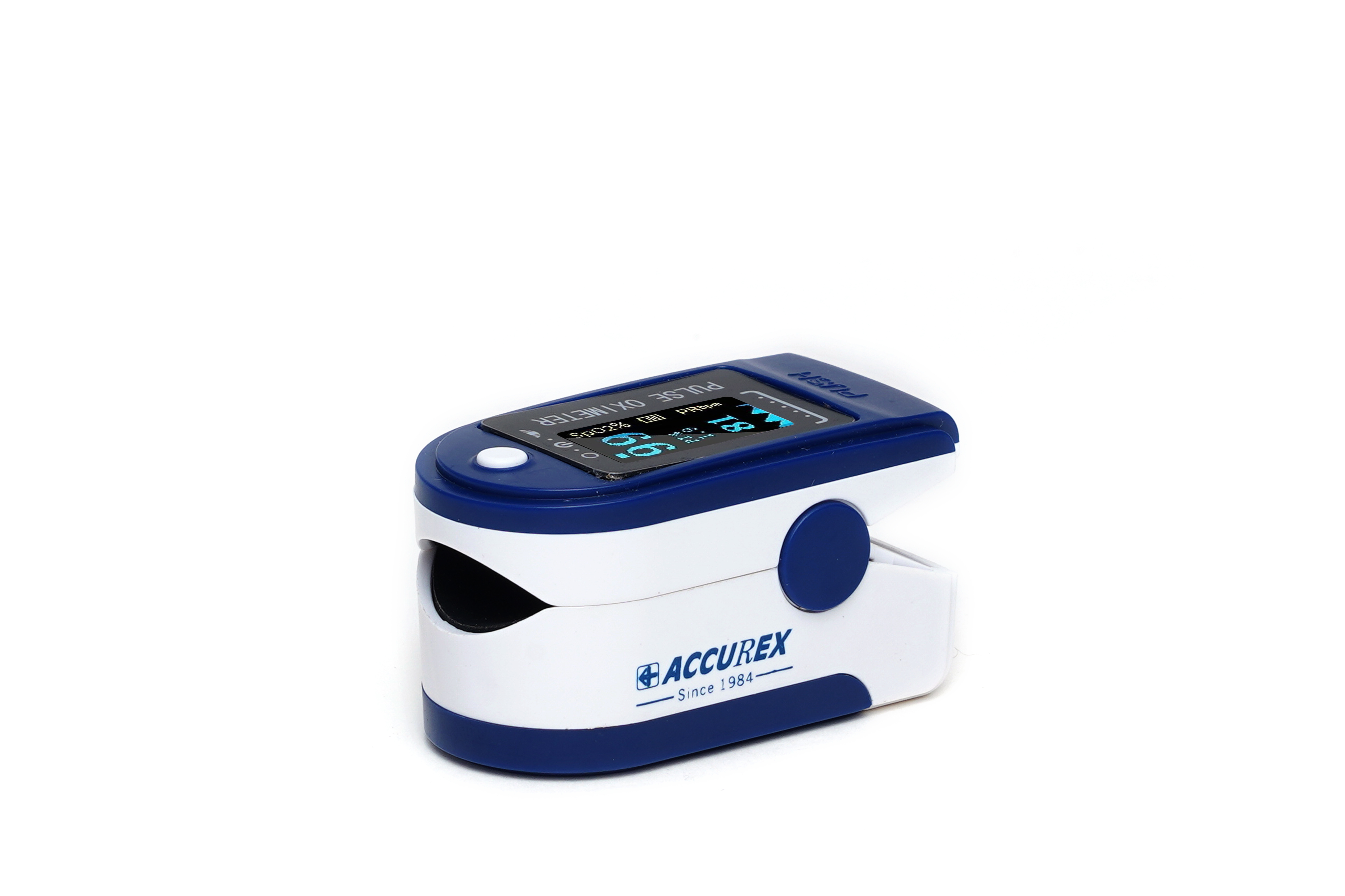 Pulse Oximeter Accurex - Plastic Material, Size 6.3x4.0x9.0 Inches, Black Color | Accurate & Reliable 8-10 Second Readings, Large Digital Red Led Display