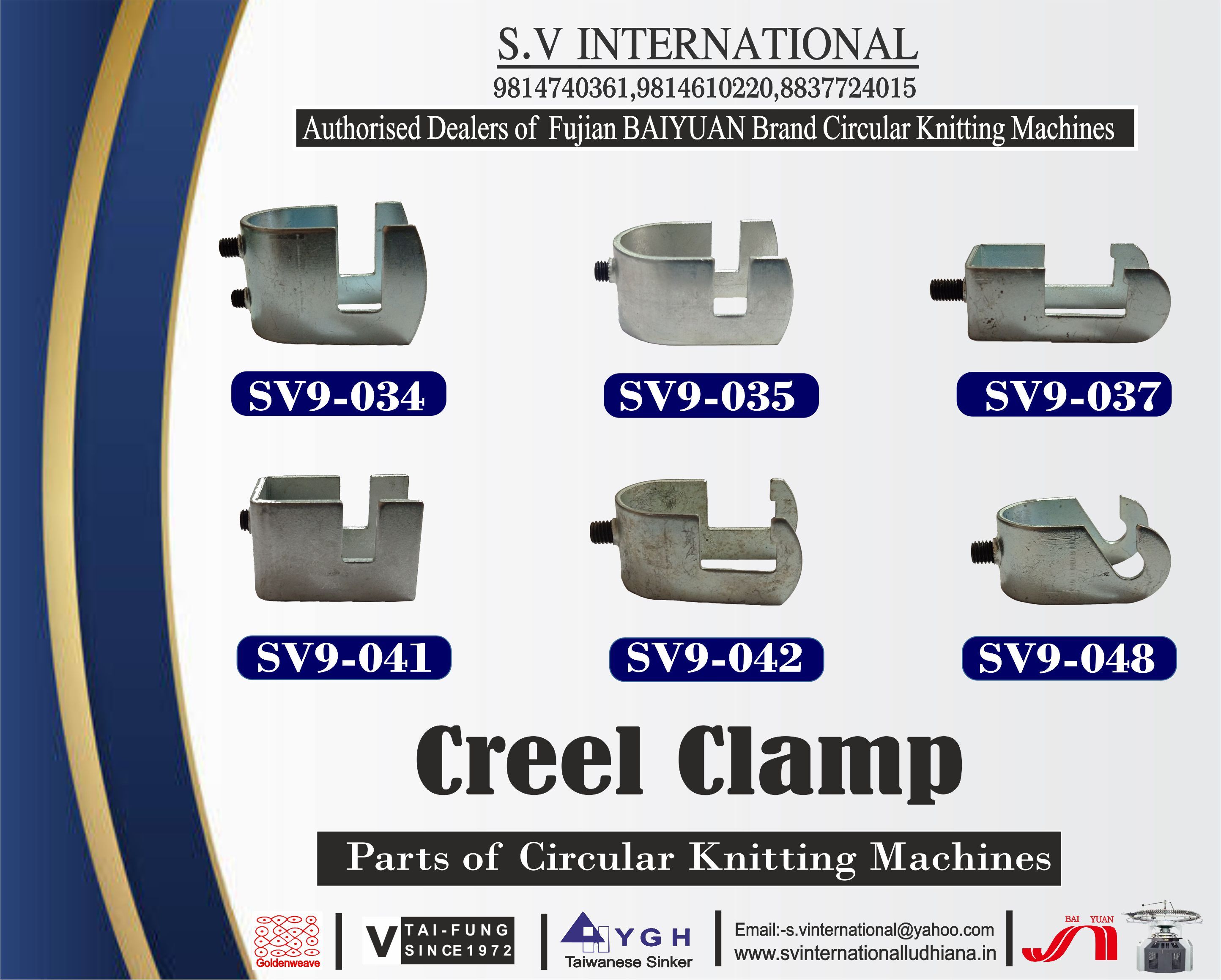 Creel Clamp - Metal, Variable Dimensions, Silver Finish | Cost-effective, Durable Design, Easy Installation, Precise Clamping, Reliable Function, Secure Grip, Versatile Use