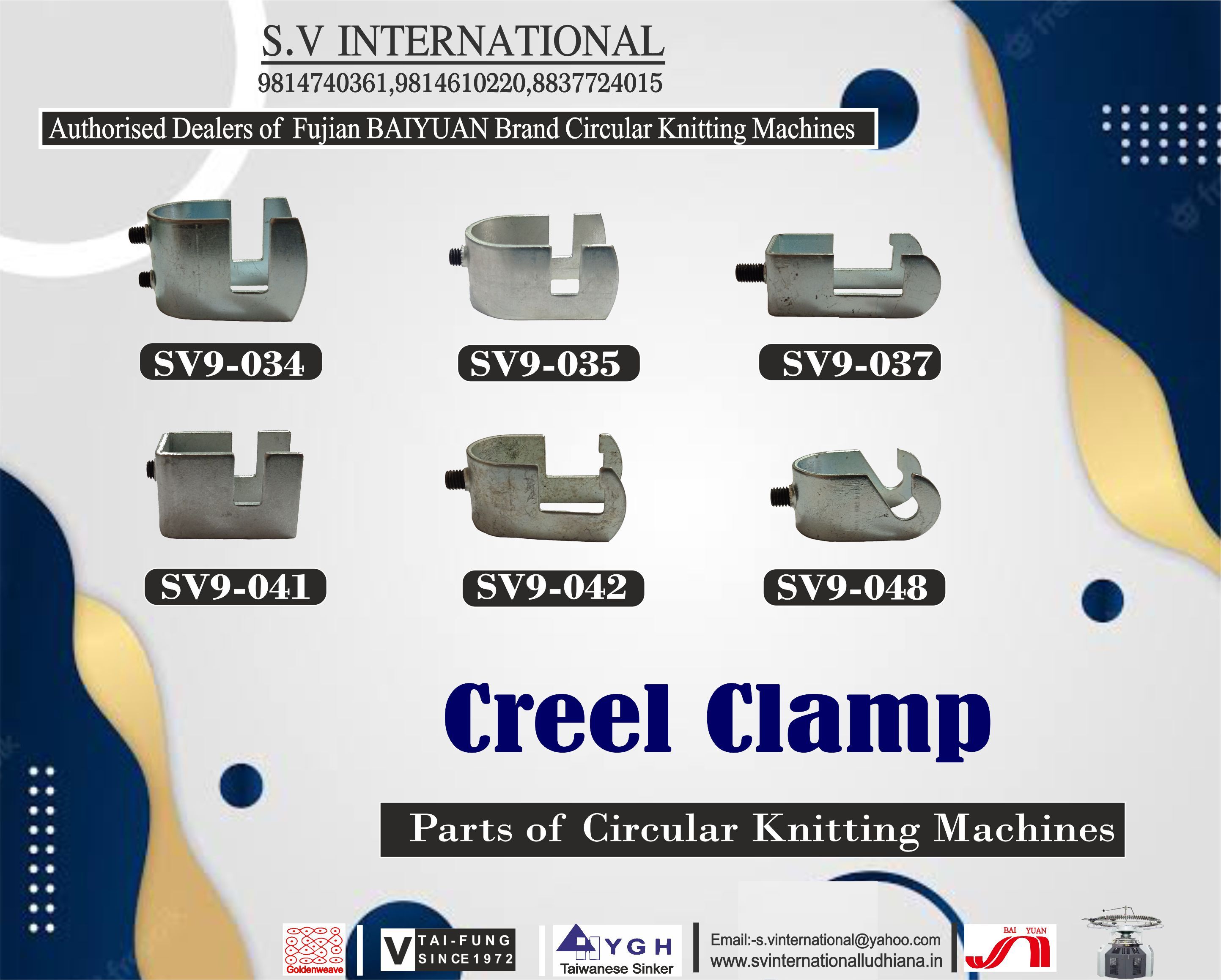 Creel Clamp - Metal, Variable Dimensions, Silver Finish | Cost-effective, Durable Design, Easy Installation, Precise Clamping, Reliable Function, Secure Grip, Versatile Use