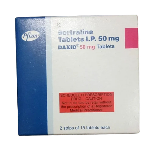 सफेद 50 मिलीग्राम सेराट्रलाइन टैबलेट आईपी