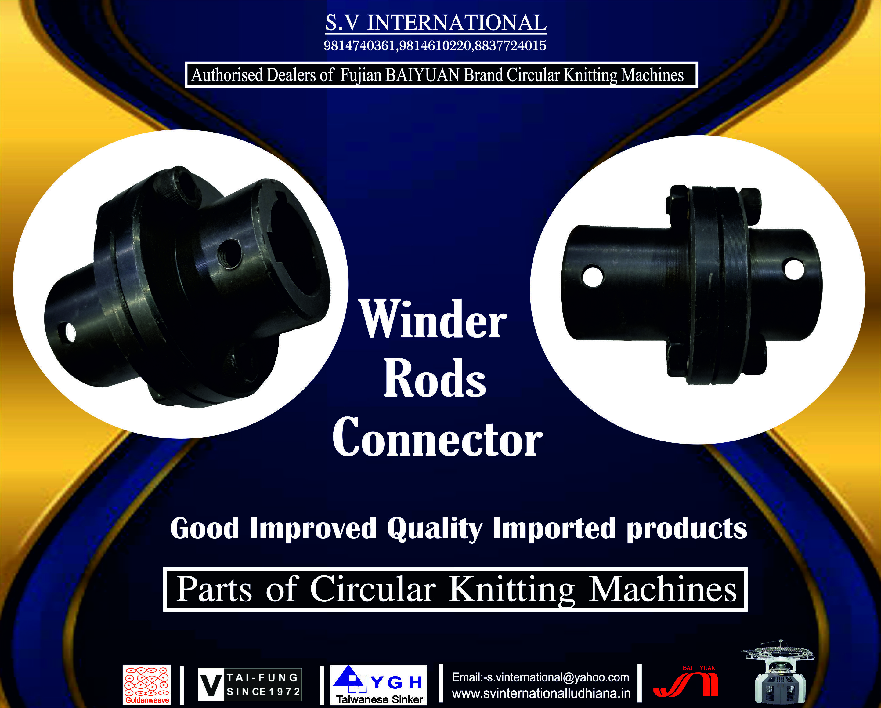 Winder Rods Connector - Steel, 50mm Length, 25mm Diameter, Black Finish | Durable, Easy Install, Efficient, Precise, Reliable, Strong