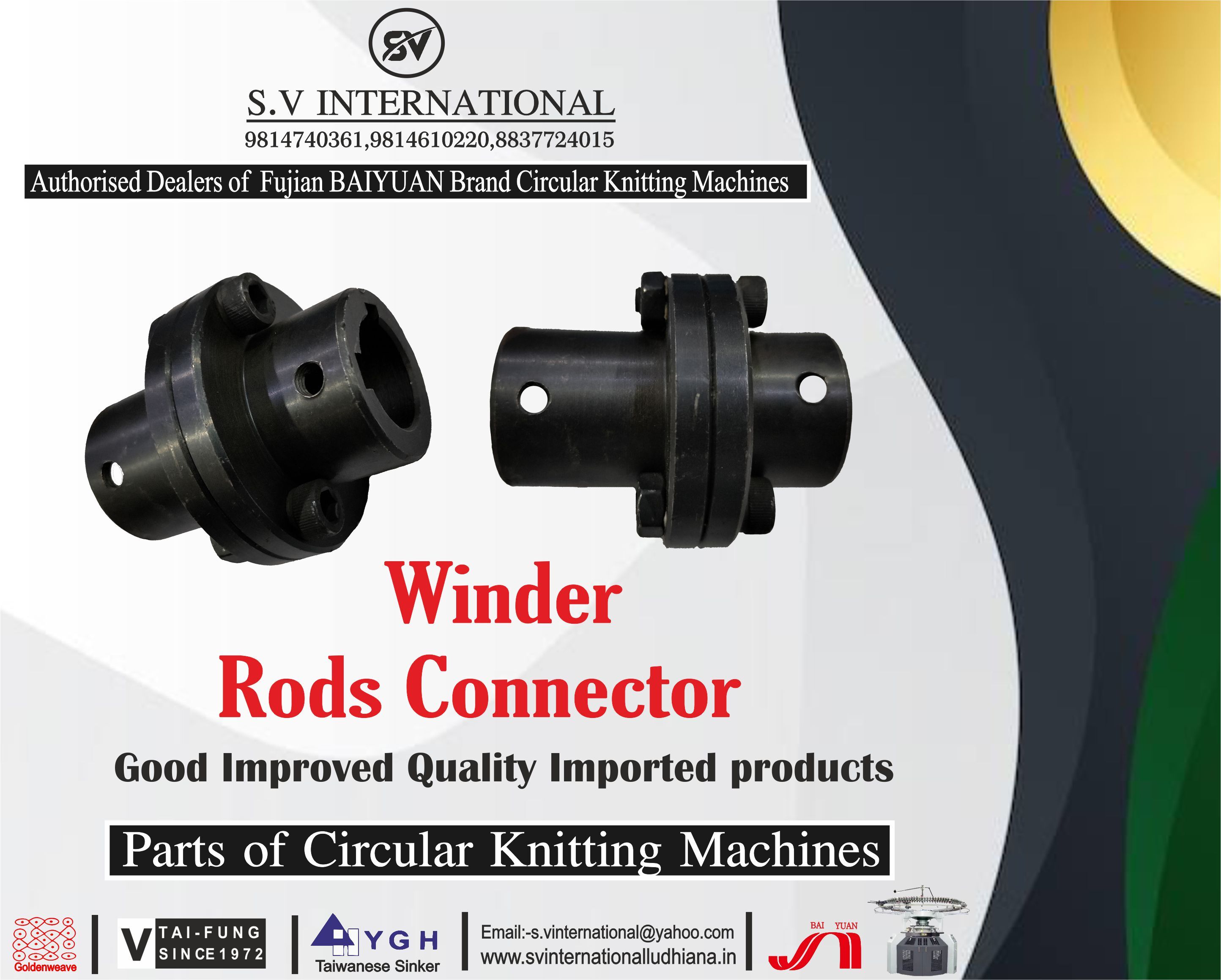 Winder Rods Connector - Steel, 50mm Length, 25mm Diameter, Black Finish | Durable, Easy Install, Efficient, Precise, Reliable, Strong