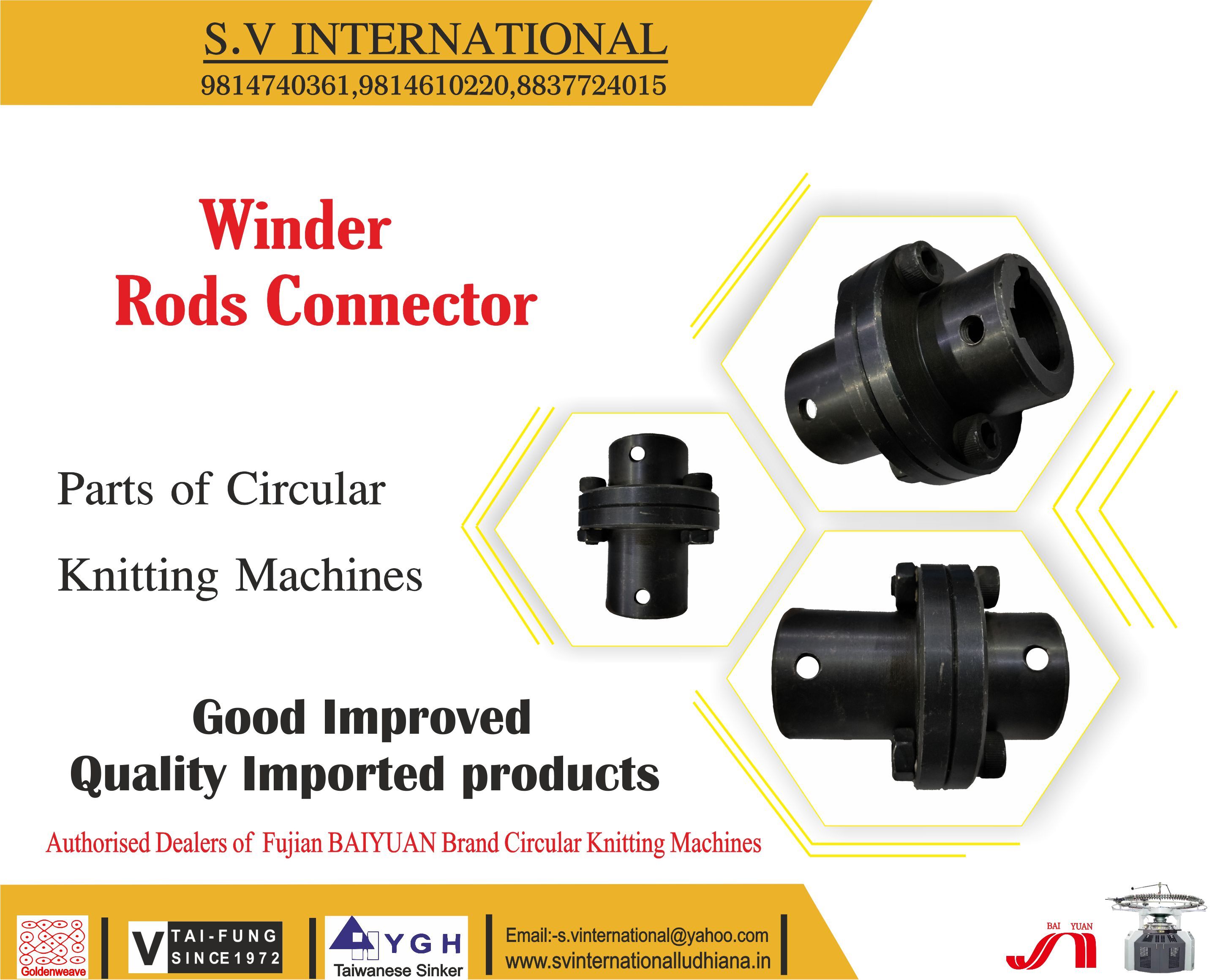 Winder Rods Connector - Steel, 50mm Length, 25mm Diameter, Black Finish | Durable, Easy Install, Efficient, Precise, Reliable, Strong
