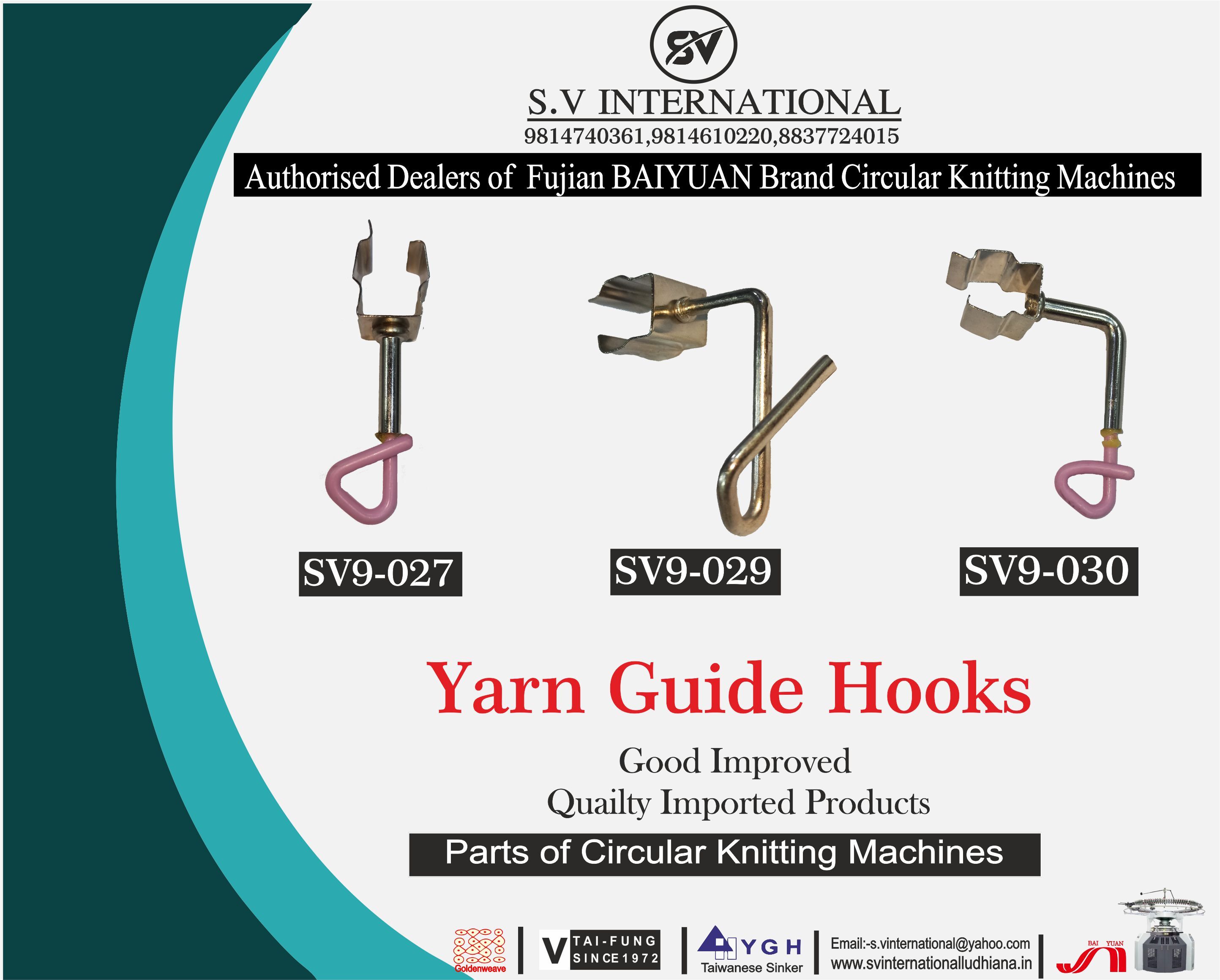 Yarn Guide Hooks - Metal, Varying Dimensions, Silver | Cost-effective, Durable, Easy To Use, Efficient, Precise, Reliable, Versatile, Polished Finish, High Hardness, Light Weight