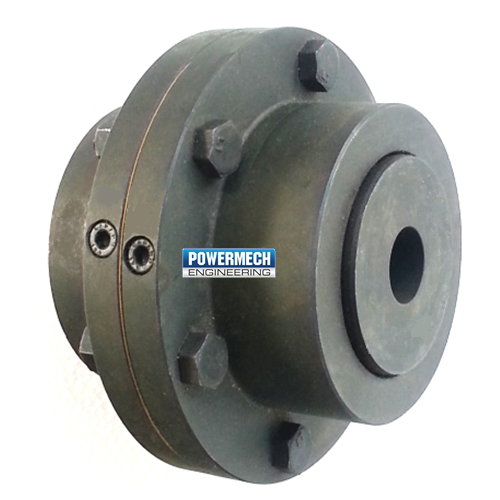 Heavy Duty Gear Coupling - Steel Material, Black Color, Round Shape | High Standard, Powder Coated Finish, Industrial Application
