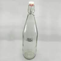  1000 मिलीलीटर क्लिप गोल कांच की बोतल 