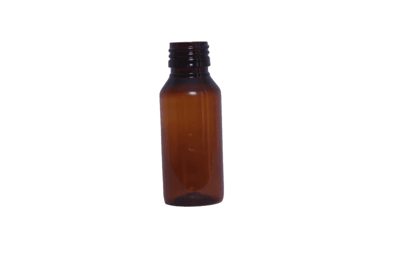 Pet Bottle Round Shape 60 Ml - Plastic Material, 60 Milliliters Capacity, 36 Mm Diameter, 92 Mm Height, Ideal For Liquids And Samples