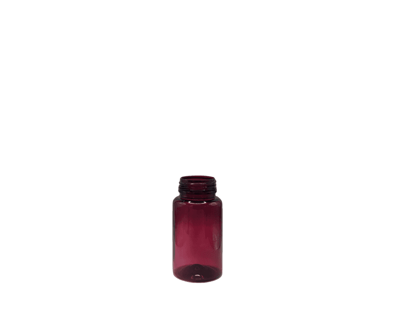 Pet Containent 135 Cc - Pet, 135 Cc, Burgundy, 40mm Diameter, 70mm Height | Leakproof Seal, Tamper Evident, Screw Cap