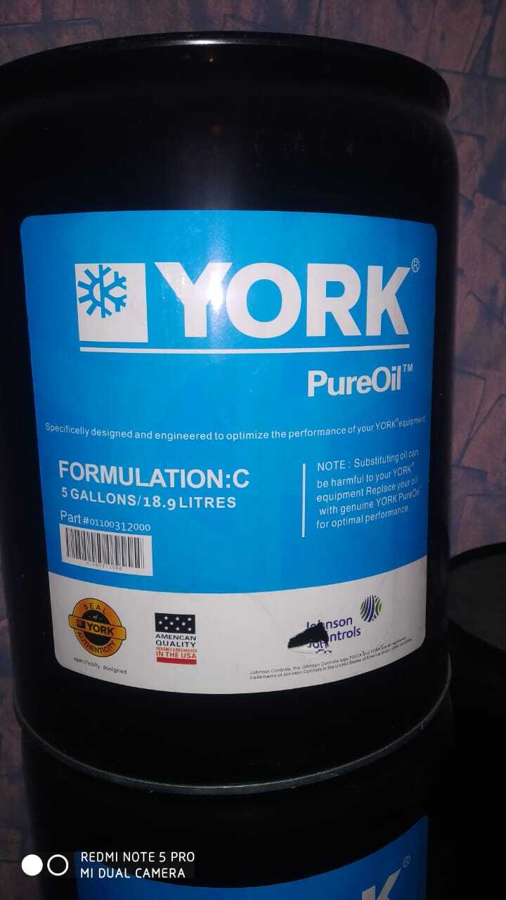 Grey York Chiller Compressor Oil