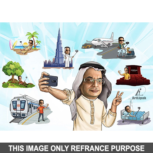 कस्टम डिजिटल कैरिकेचर