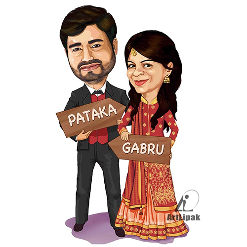 Wedding Card Caricature Artist