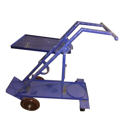 स्टेनलेस स्टील ऑक्सीजन और एलपीजी सिलेंडर ट्रॉली