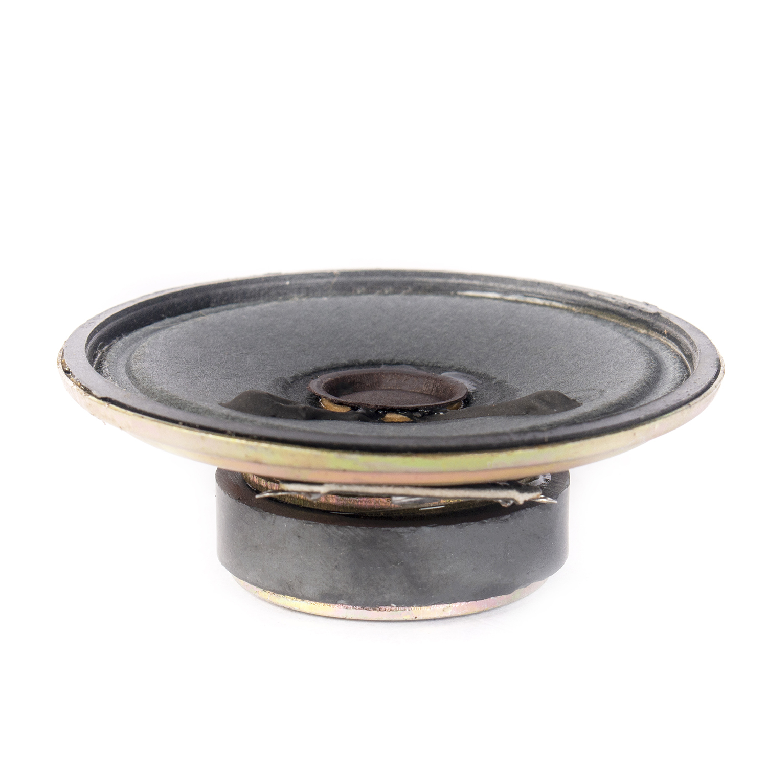 2 1/2 Inch Speaker 36x18x8 Magnet 8 Ohms 1 Watt Rms Power - Iron Chassis, Black Color, Stiff Suspension, Vented Magnet, Paper Cone, 0.060kg Weight