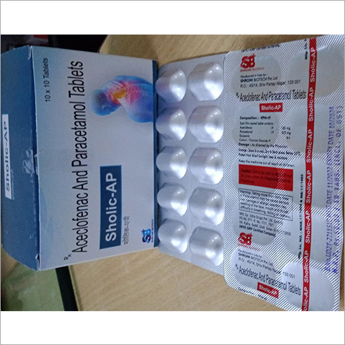 ऐसक्लोफेनाक और पैरासिटामोल टैबलेट सामान्य दवाएं