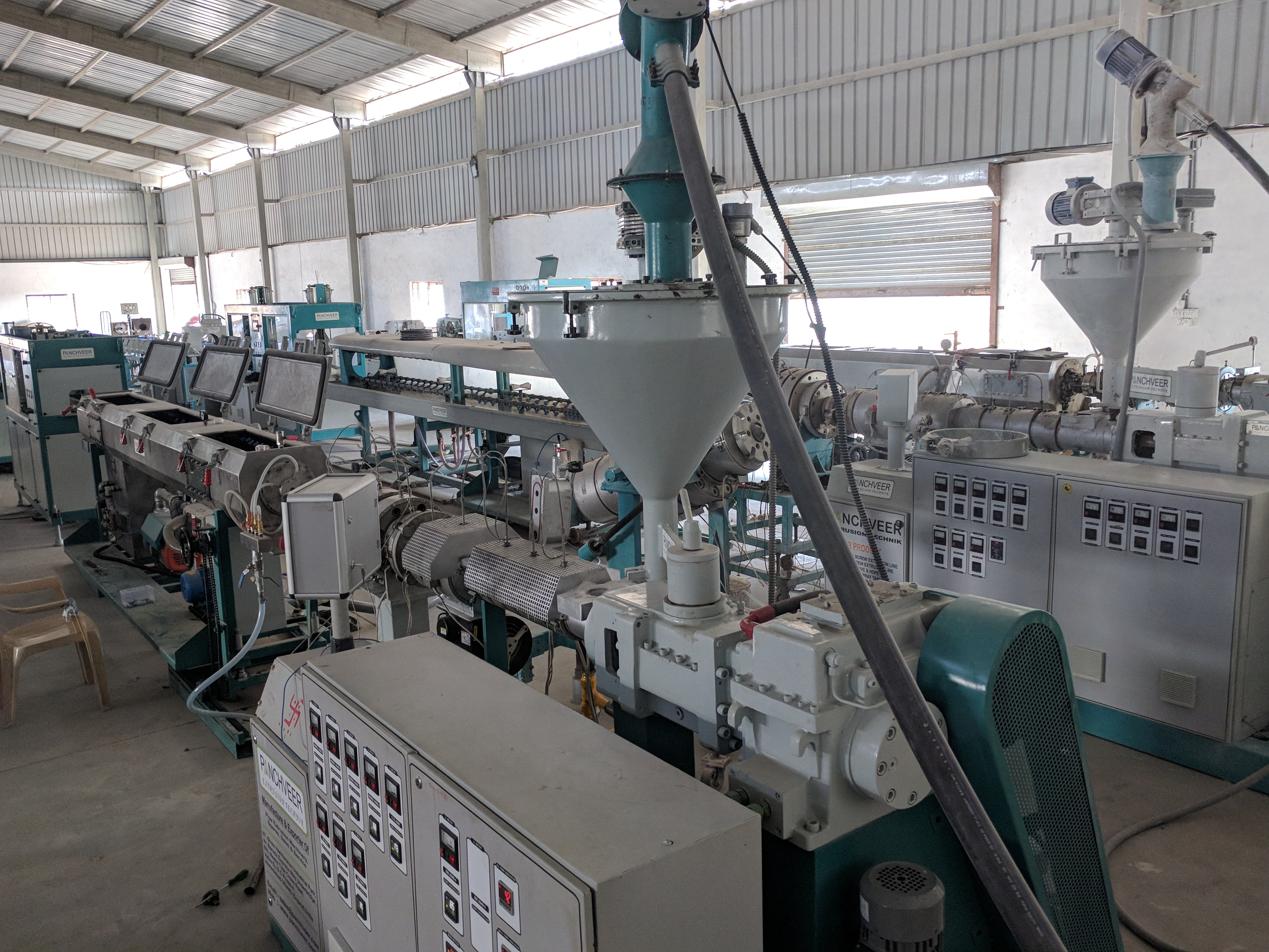 Cpvc Pipe Extrusion Line - Stainless Steel, 55mm Screw Diameter, 240 Power | Automatic Grade, Plc Control, 1 Year Warranty, Direct Drive