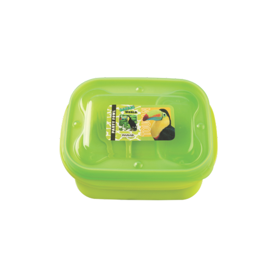 Multicolor Crackle Plastic Lunch Box