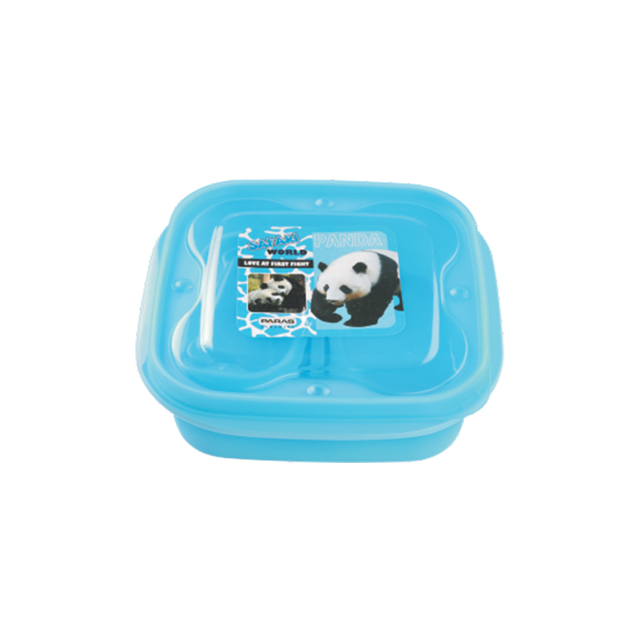 Multicolor Crackle Plastic Lunch Box