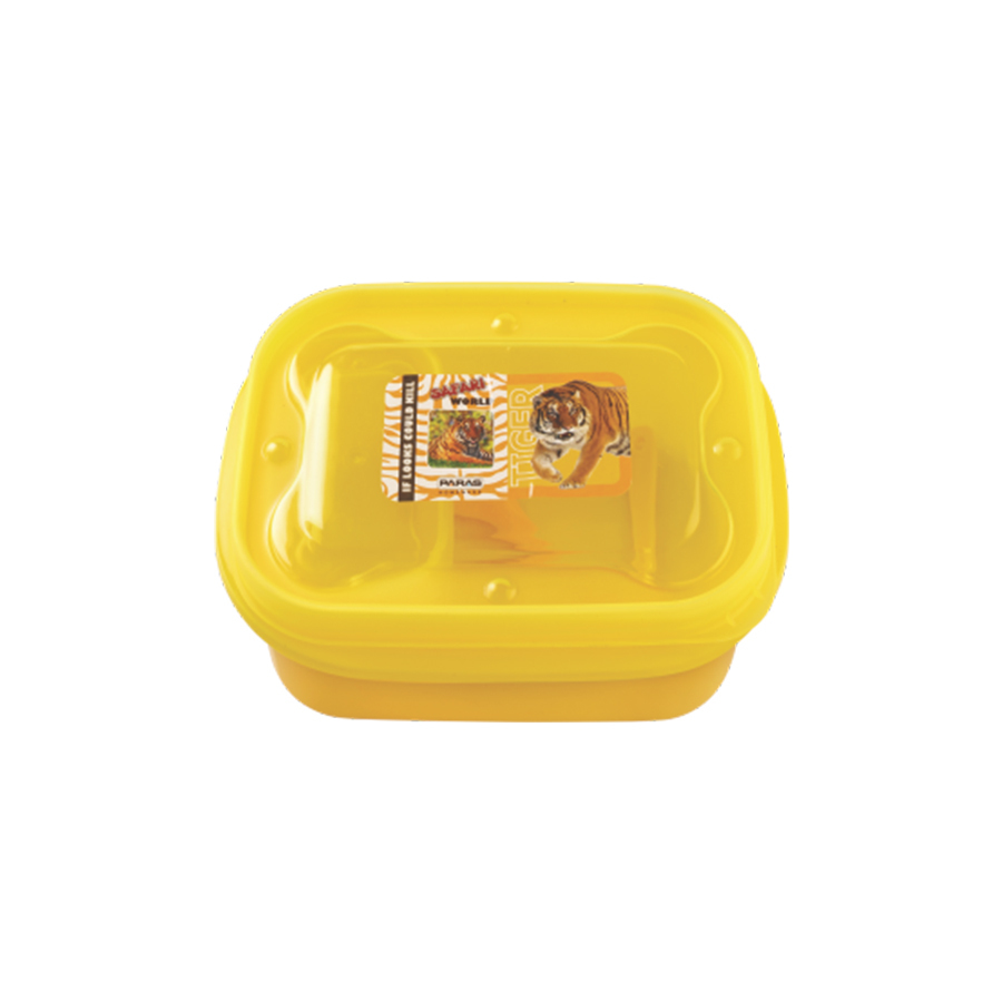 Multicolor Crackle Plastic Lunch Box