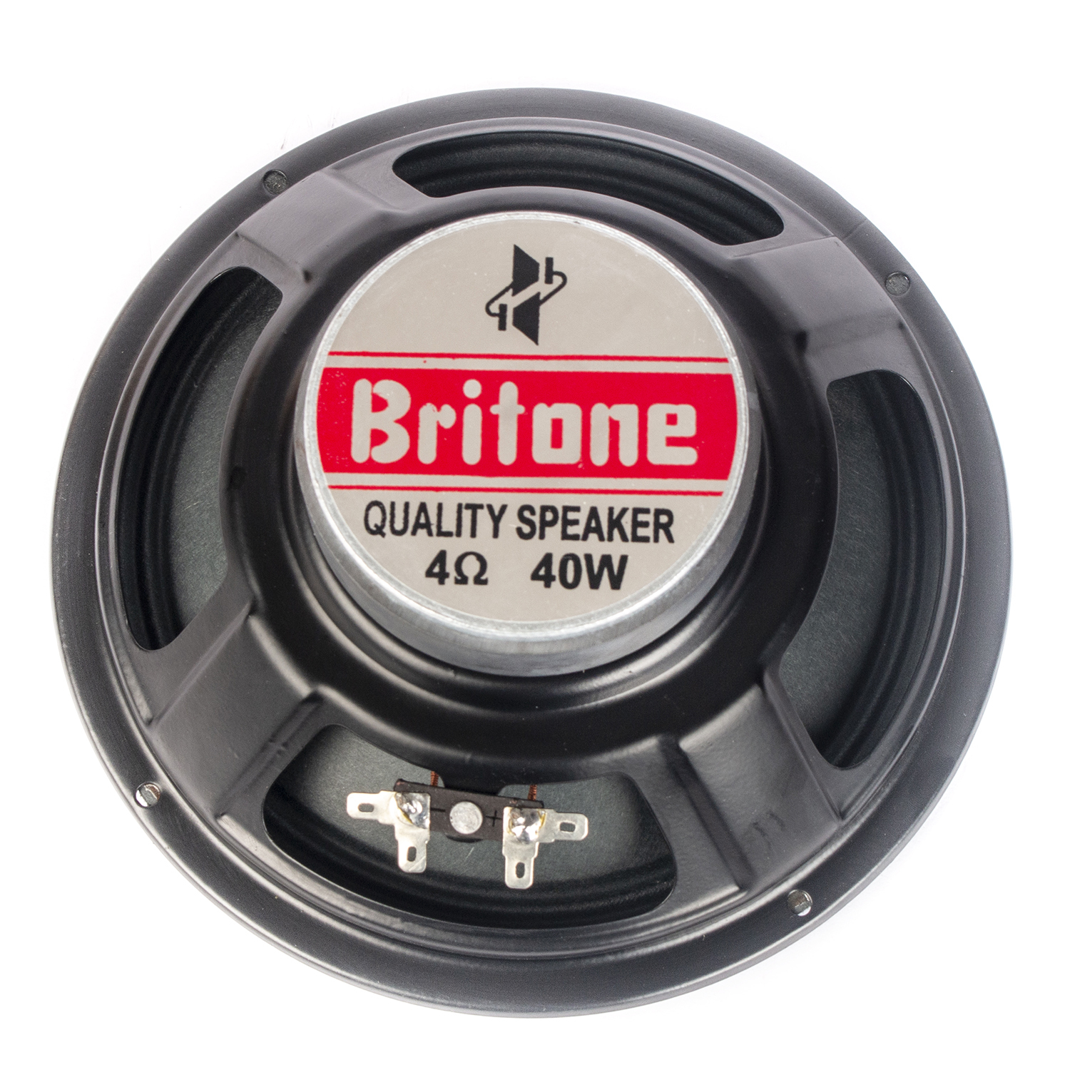 8 Inch Britone 840 Speaker Driver - Iron Chassis 20.5x9x9 Cm, Black, 8 Ohm Impedance, 40w Rms Power, Stiff Suspension, Dual Paper Cone