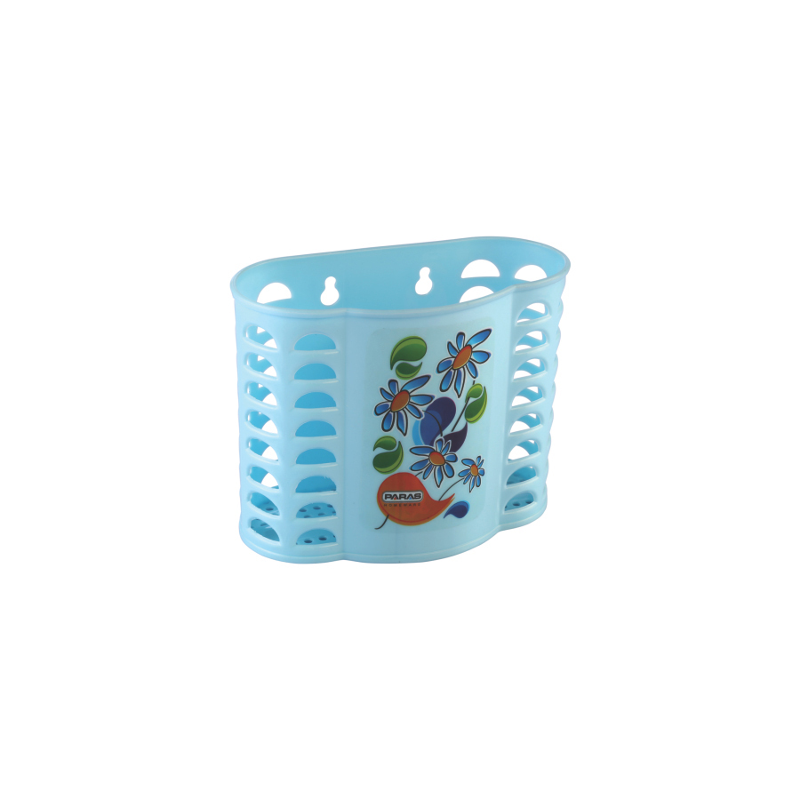 Plastic Cutlery Stand - Pp Material, Available Sizes: Decor-small, Decor-big | Easy To Clean, Multi-design, Handles For Convenient Carrying