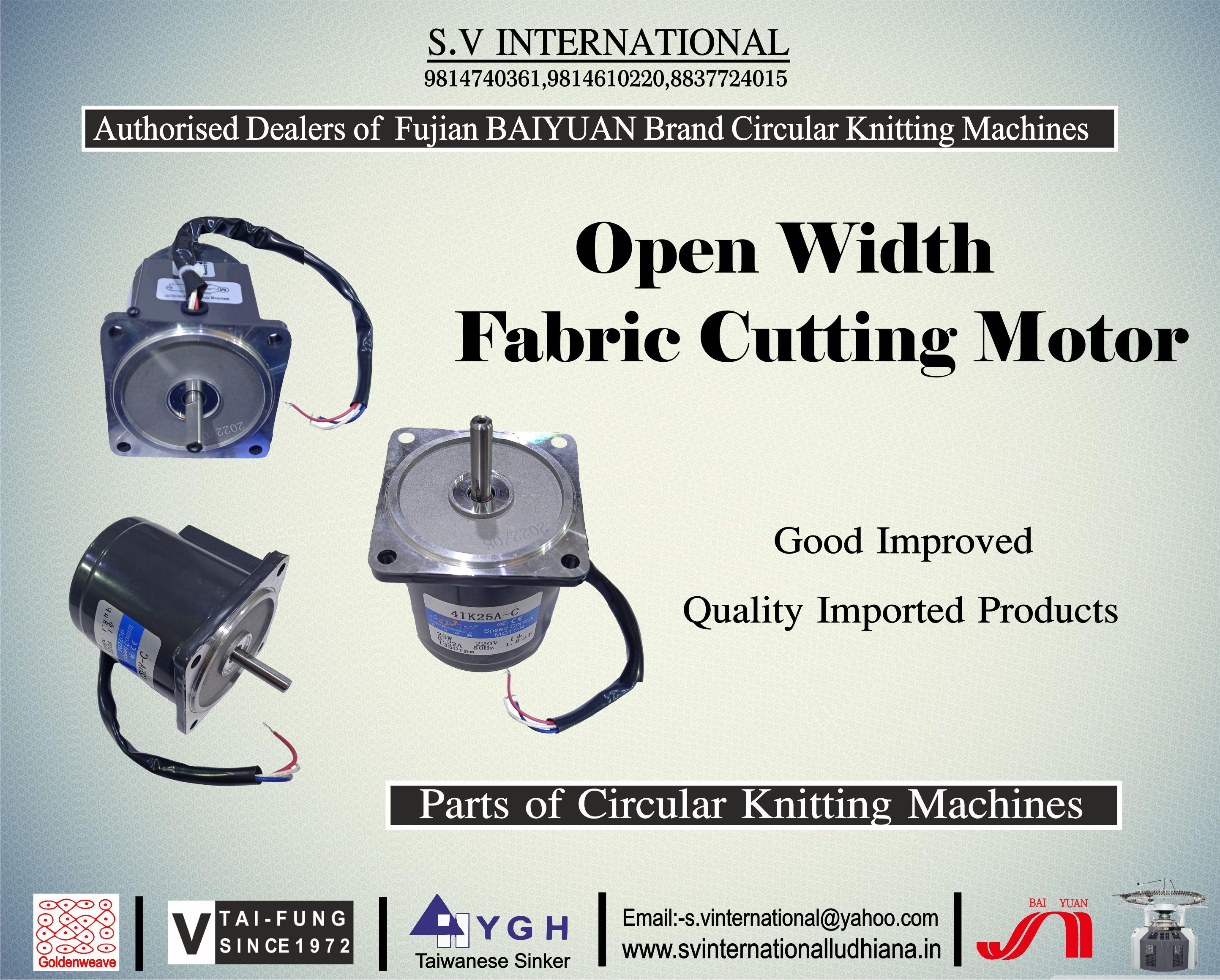 Open Width Fabric Cutting Motor