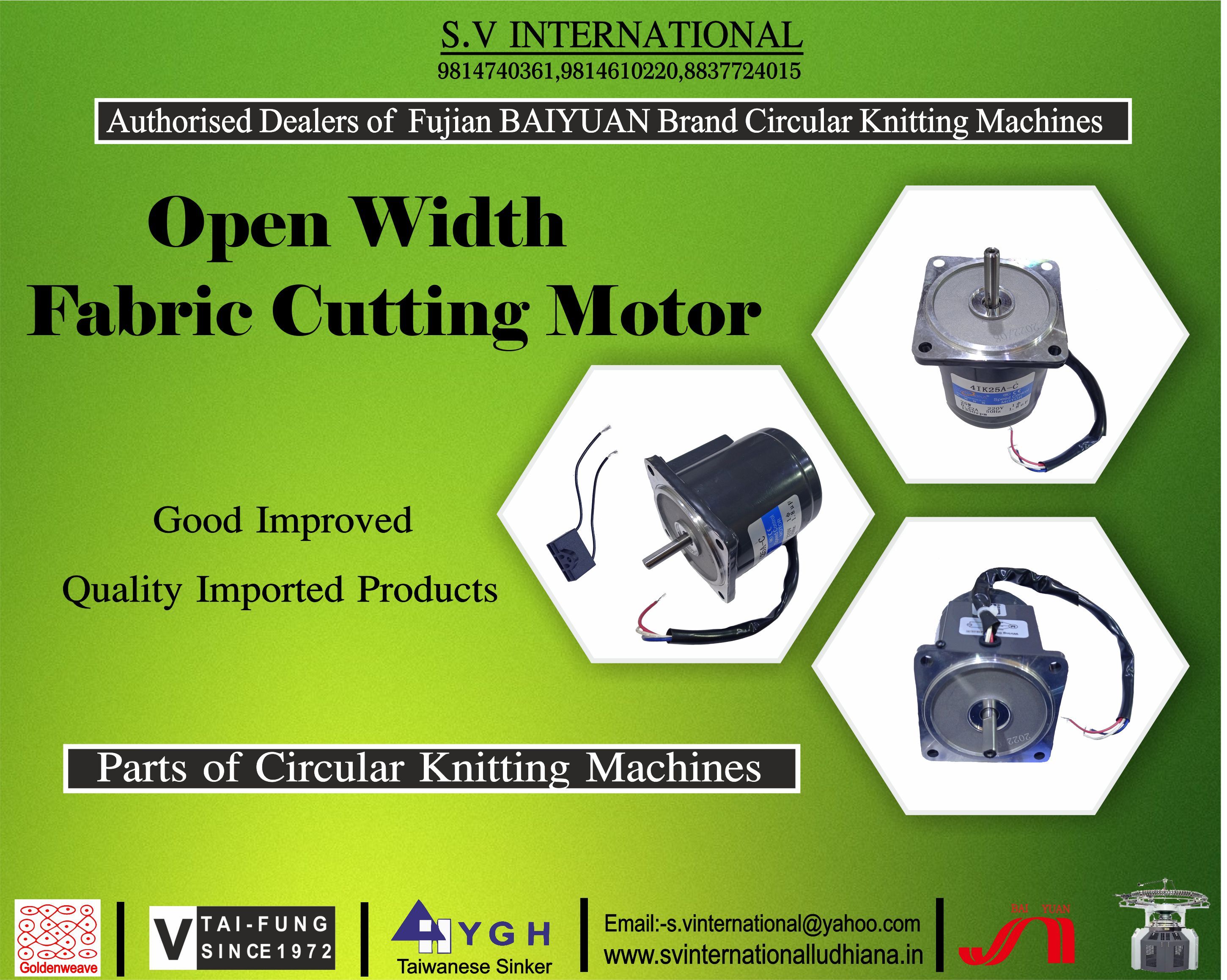 Open Width Fabric Cutting Motor