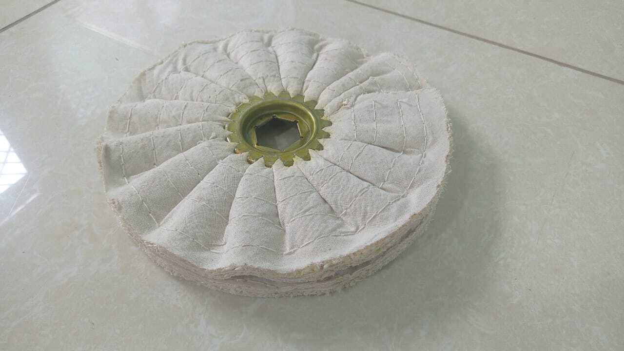 Air Flow Buffing Wheel - Cotton Material, 4" To 24" Inch Size, Yellow/white/red Color, Round Shape | Ideal For Automatic And Semi-automatic Polishing Machines