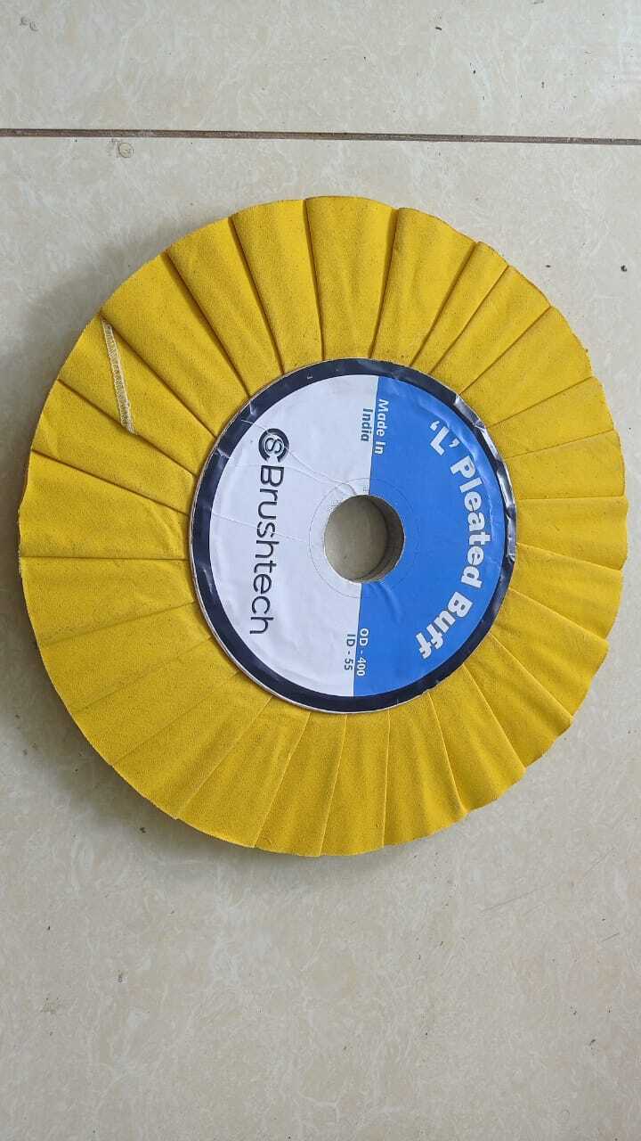 Air Flow Buffing Wheel - Cotton Material, 4" To 24" Inch Size, Yellow/white/red Color, Round Shape | Ideal For Automatic And Semi-automatic Polishing Machines