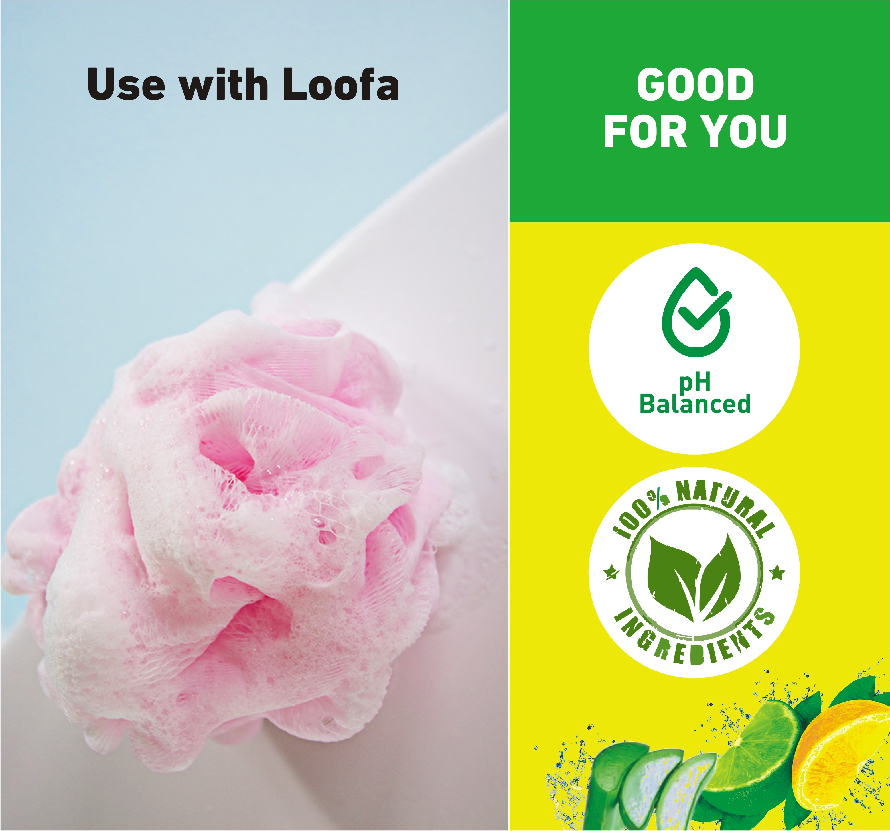 Body Wash - Gel Form, 250 Ml, Green Color | Enriched With Aloe Vera, Lemon, And Tea Tree Extracts, Gentle Daily Cleansing For All Skin Types