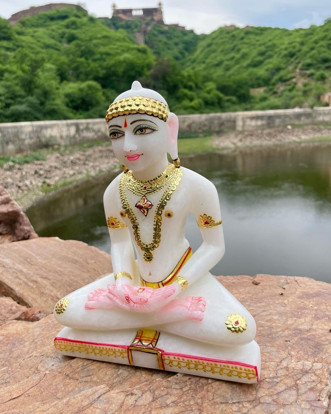 White Marble Buddha Statue