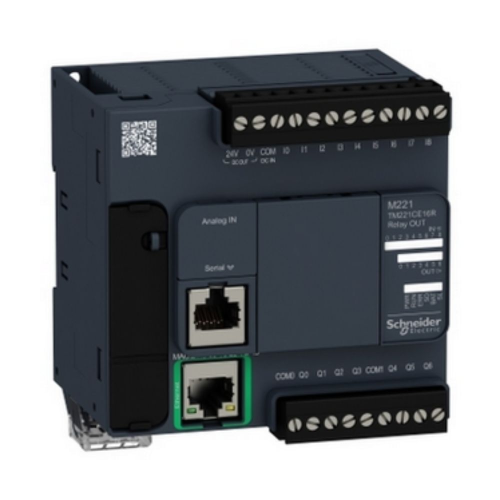Schneider Modicon M221 - 40 Io Transistor Pnp Ethernet Logic Controller For Machine & Sequence Control Applications 24v Dc Supply Voltage 1-year Warranty