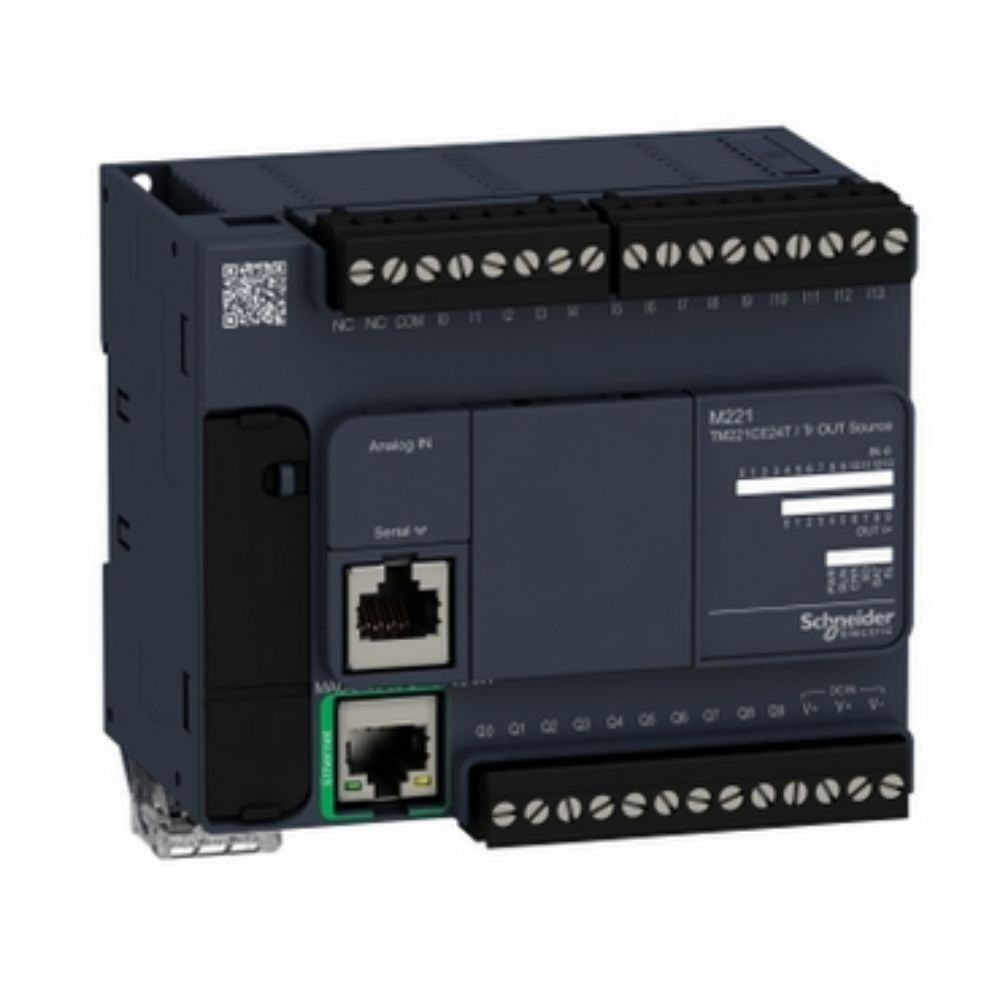 Schneider Modicon M221 - 40 Io Transistor Pnp Ethernet Logic Controller For Machine & Sequence Control Applications 24v Dc Supply Voltage 1-year Warranty