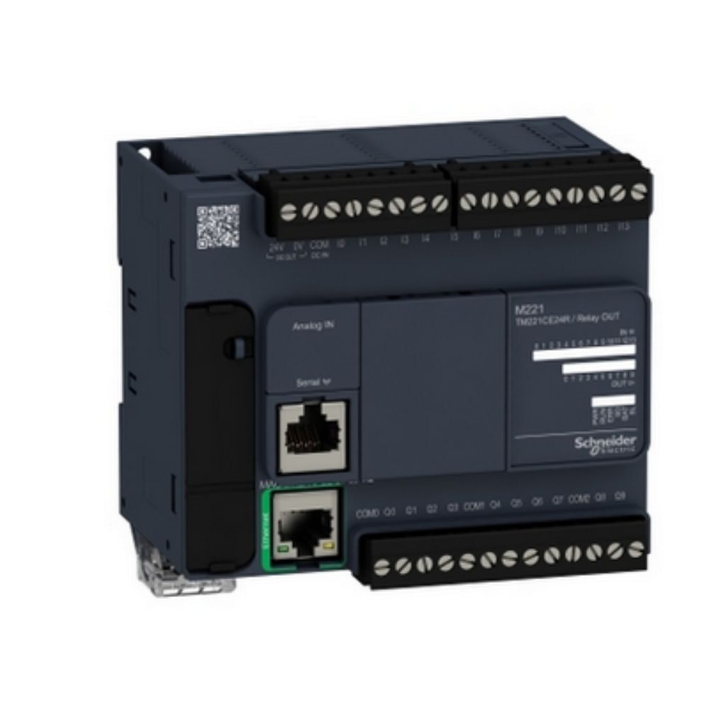 Schneider Modicon M221 - 40 Io Transistor Pnp Ethernet Logic Controller For Machine & Sequence Control Applications 24v Dc Supply Voltage 1-year Warranty