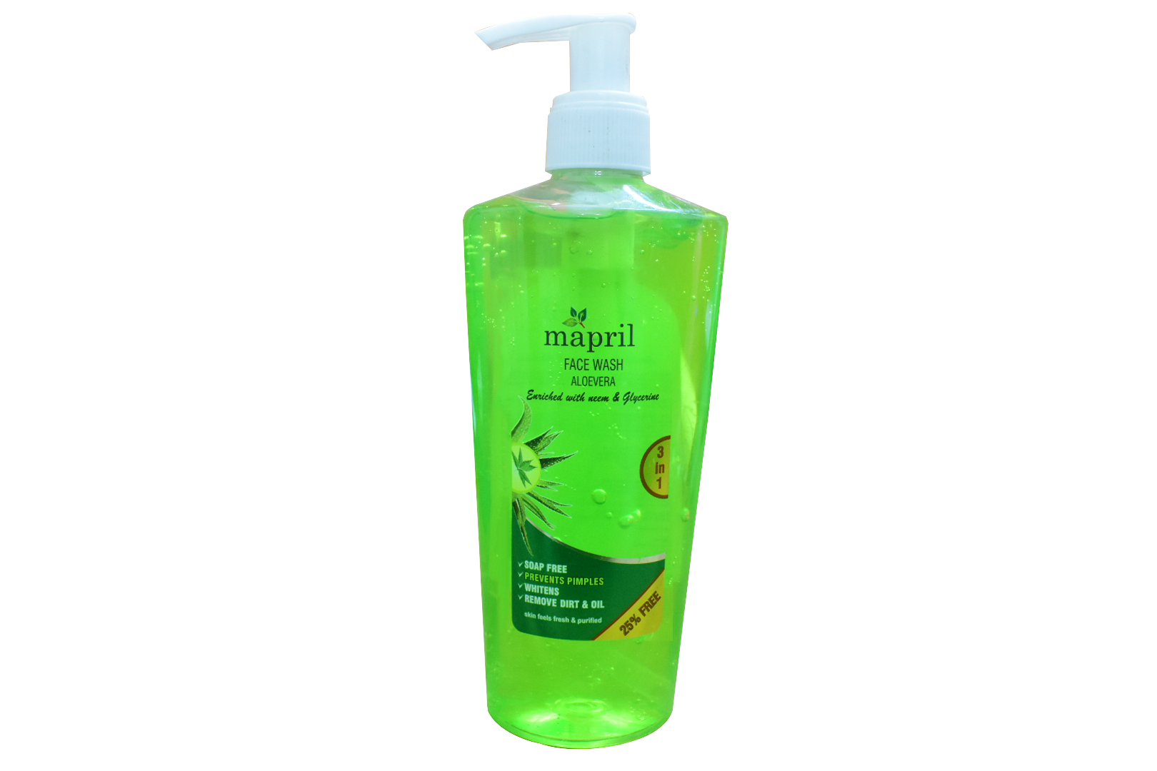 Face Wash With Purifying Neem & Aloe Vera Extracts For Prevents Pimple And Make Skin Soft - Herbal Gel, Green Color, Uv Blocking | Safe For All Skin Types, Smooth Texture, 2-year Shelf Life