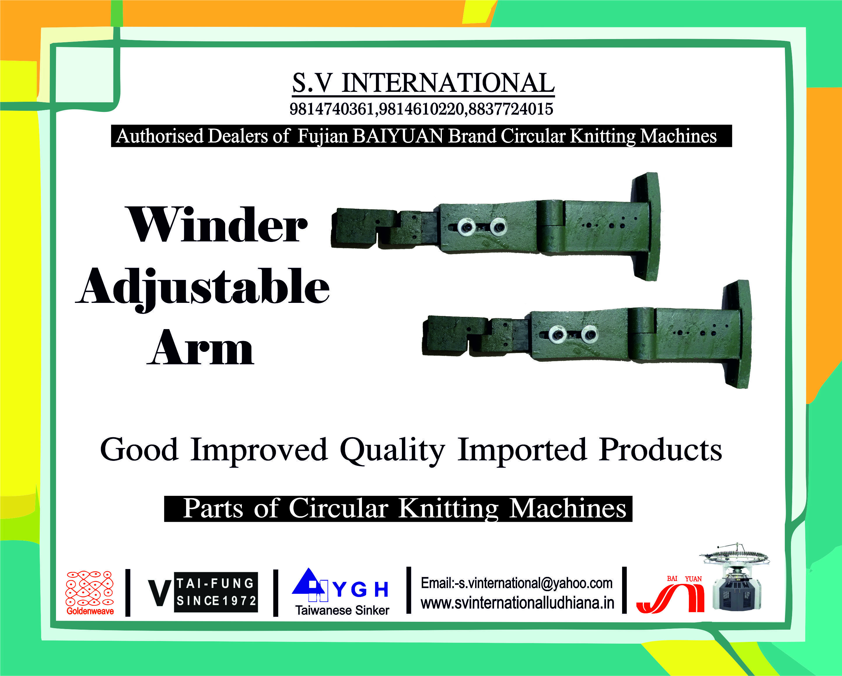 Winder Adjustable Arm - Metal, Length 150-200mm, Adjustability 50mm | Durable, Reliable, Efficient, Powder Coated Finish, Iso 9001 Compliant