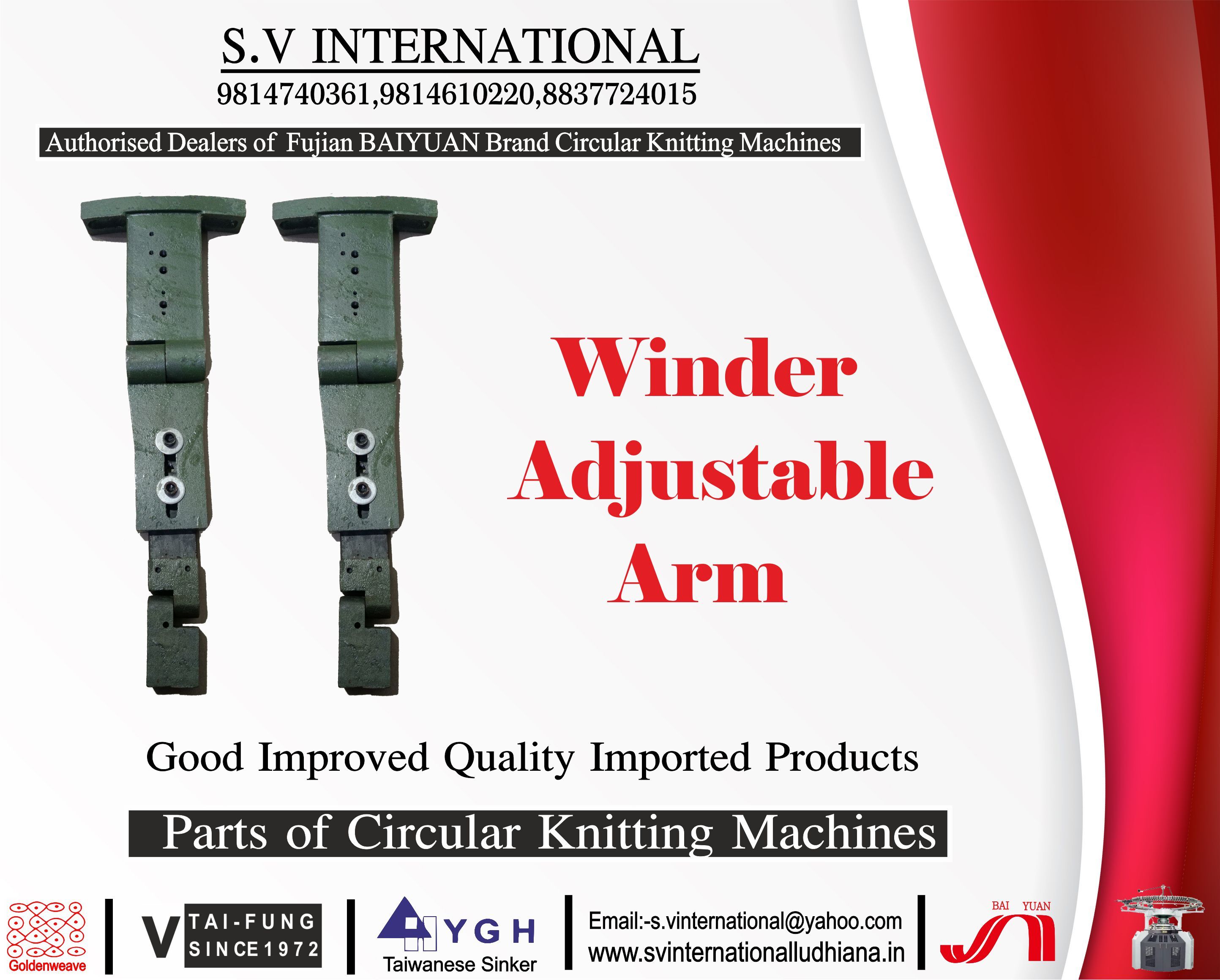 Winder Adjustable Arm - Metal, Length 150-200mm, Adjustability 50mm | Durable, Reliable, Efficient, Powder Coated Finish, Iso 9001 Compliant