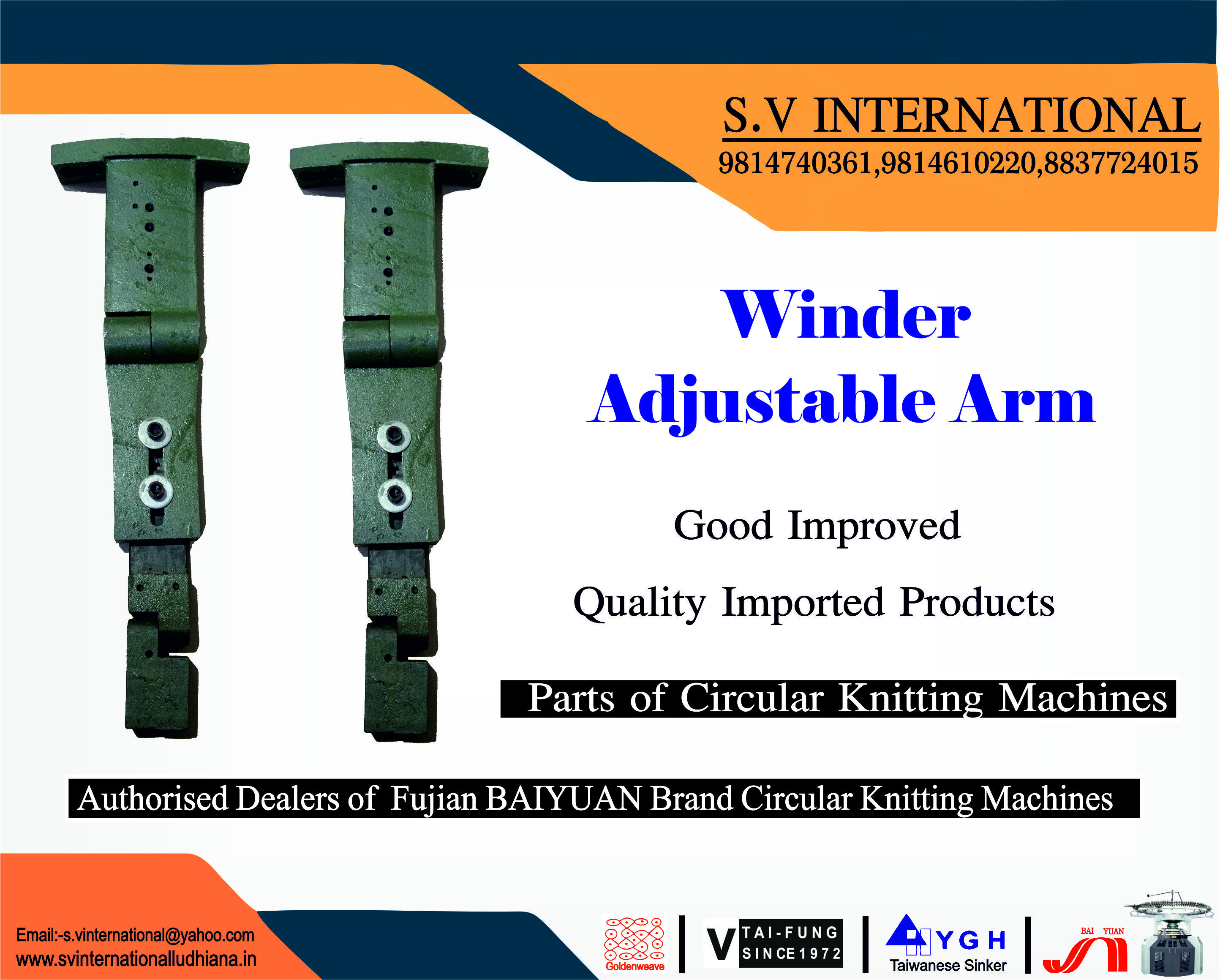 Winder Adjustable Arm - Metal, Length 150-200mm, Adjustability 50mm | Durable, Reliable, Efficient, Powder Coated Finish, Iso 9001 Compliant