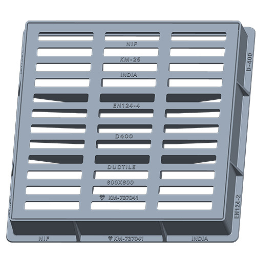 Trench Grates - Iron Square Grates, Grey Powder Coated, Anti-Corrosive, Ruggedness, Impact Resistance, Excellent Strength