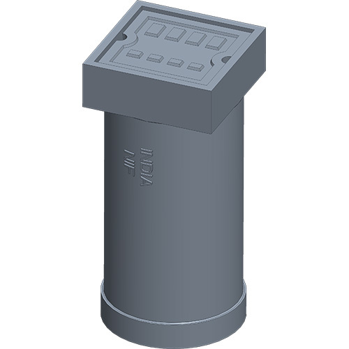 ग्रे कंक्रीट वाल्व बॉक्स