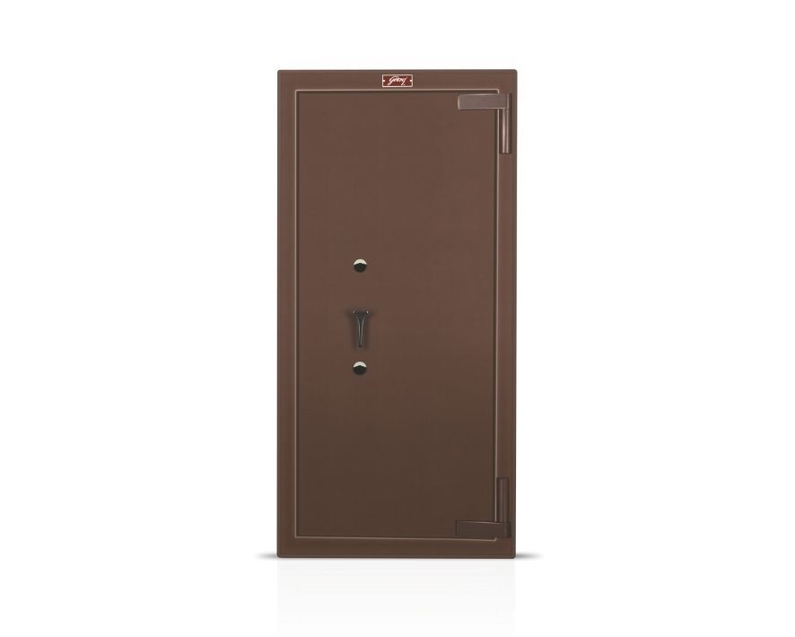 Record Room Door - Prime Steel, 206.5x102 Cm Front Size, Fire-proof , Equipped With High Precision Dual Control Lock And Hammer Resistant Plates