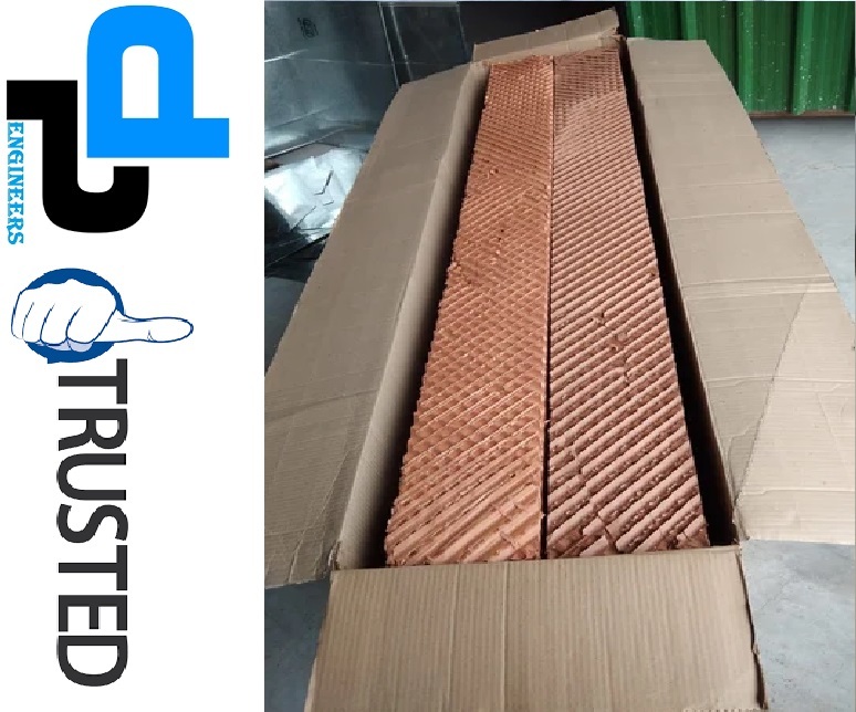 Evaporative Cooling Pad - Cellulose Material, 600x600x50 Mm To 1800x600x300 Mm Sizes, Brown Color | Ideal For Greenhouses, Livestock, And Industrial Applications