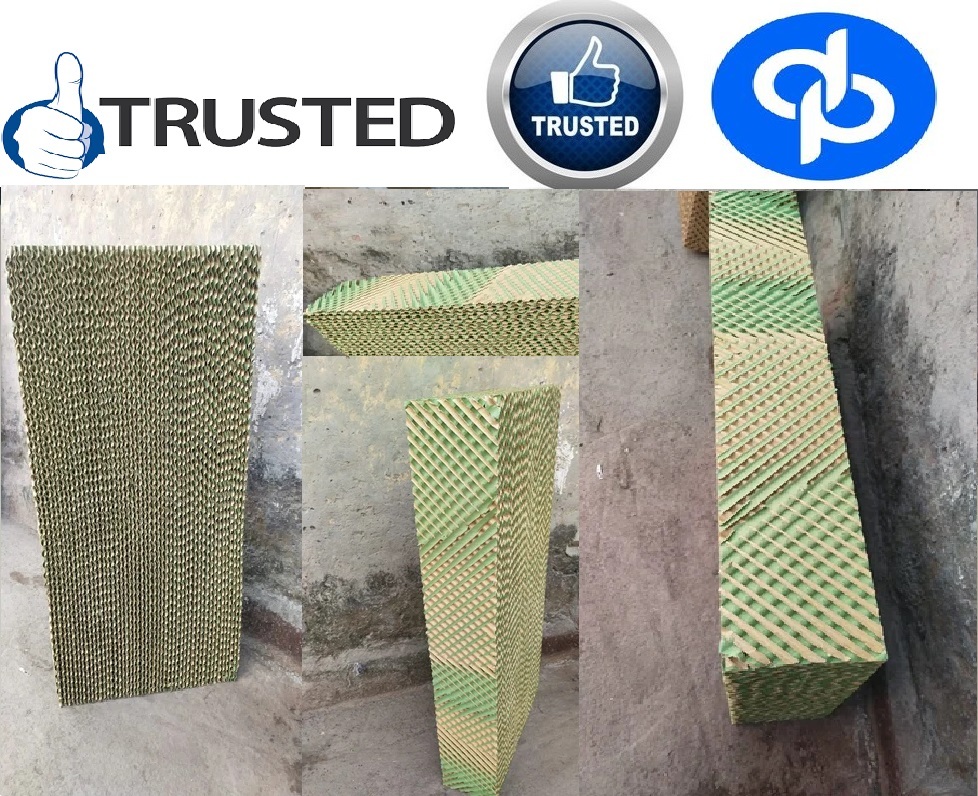 Evaporative Cooling Pad - Cellulose Material, 600x600x50 Mm To 1800x600x300 Mm Sizes, Brown Color | Ideal For Greenhouses, Livestock, And Industrial Applications