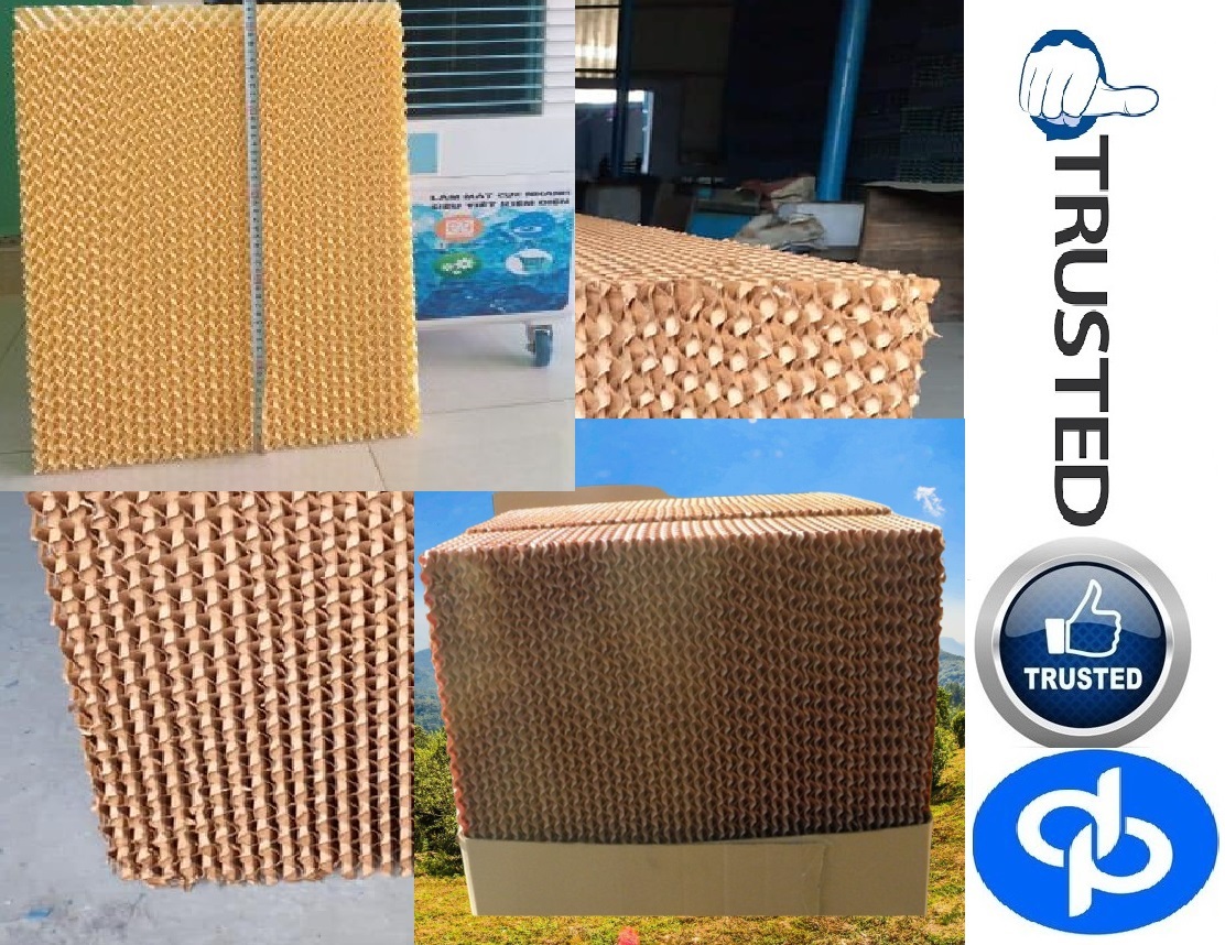 Evaporative Cooling Pad - Cellulose Material, 600x600x50 Mm To 1800x600x300 Mm Sizes, Brown Color | Ideal For Greenhouses, Livestock, And Industrial Applications