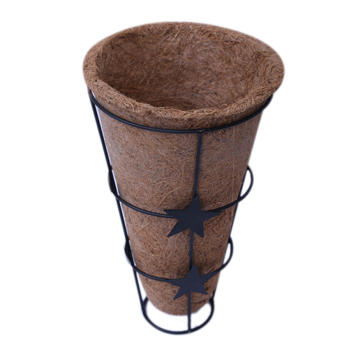 Coir Hanging Conical Basket - Eco-friendly Coir Material, Lightweight Design | Biodegradable Metal Chains, Moisture Retention Feature