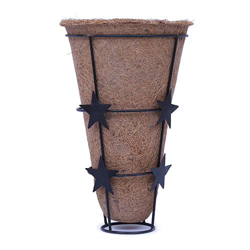 Coir Hanging Conical Basket - Eco-friendly Coir Material, Lightweight Design | Biodegradable Metal Chains, Moisture Retention Feature